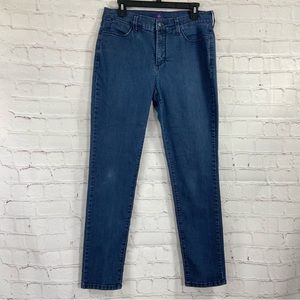 NYDJ Womens Jeans Sz 12 Lift Tuck Technology Tapered Stretch Slimming Blue Denim